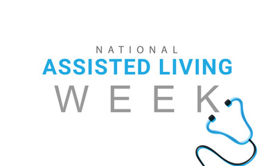 National assisted living week. background, banner, card, poster, template. Vector illustration.