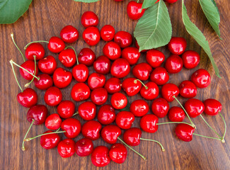 Berries of ripe cherries