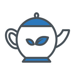Tea pot icon vector on trendy design