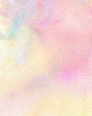 Watercolor background. Pink fog