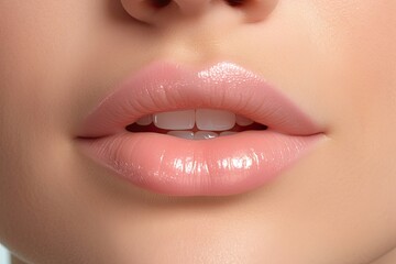 Fototapeta premium Beautiful lips. Captivating beauty and care for fashion and makeup. Closeup of beautiful female lips