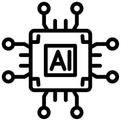 Artificial intelligence Icon Style
