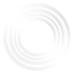 Water ripple effect top view. Realistic caustic drop or sound wave splash effect, concentric circles in puddle. Vector round wave surface