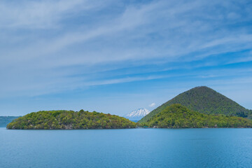 洞爺湖から蝦夷富士を望む、北海道