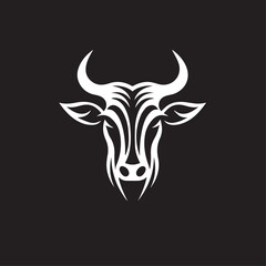 Cow vector illustration, logo style	