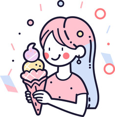 girl who love ice cream