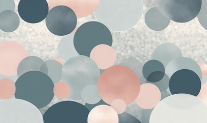  a bunch of balloons that are floating in the air with a lot of bubbles in the air behind them and a background that is pink and blue.  generative ai