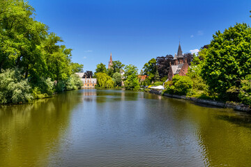 Fototapeta na wymiar view of the river seine. Brugge Belgium