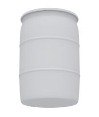 55 Gallon Drum Pail Empty Template 3D Rendering
