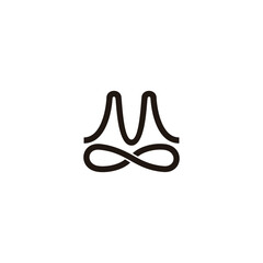 letter m infinity design symbol logo vector