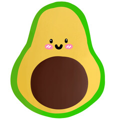 Avocado fruit drawing 