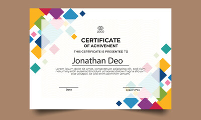 Certificate template. modern value design and layout luxurious.