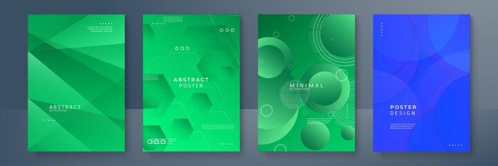 Abstract colorful colourful geometric pattern background texture for poster cover design. Minimal color gradient banner template. Modern vector wave shape