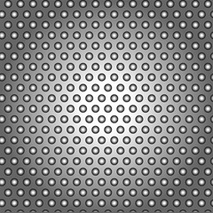 Vector geometric abstract pattern in the form of small metal balls on a gray background