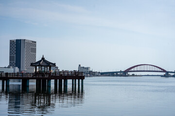 city harbour bridge and skyline