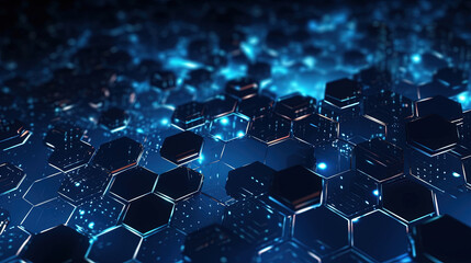 Fototapeta premium Blue electronic background