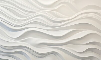 Obraz premium an abstract white background with wavy lines and a white background with a white background and a white background with wavy lines and a white background. generative ai