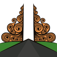 Indonesian Icon Gate or Gapura image illustrations