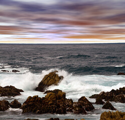 Surf Breaking Asilomar State Marine Reserve California