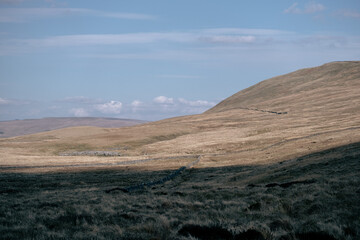 landscape with mountains and clouds