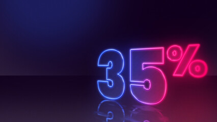 35 percent neon number