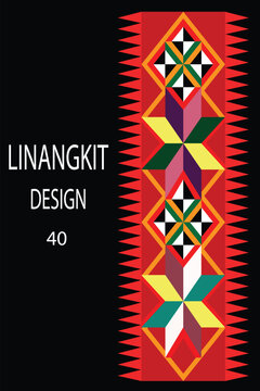 It is a traditional handicraft design by native tribes in East Malaysia usually with green, black, yellow, purple, brown, white, and orange threads