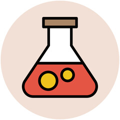 Connected nodes making a molecule, flat icon 