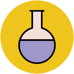Check this flat icon of chemical flask 