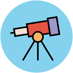 Check this flat rounded icon of telescope