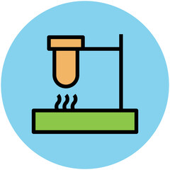 A scalable flat icon of pencil pot 