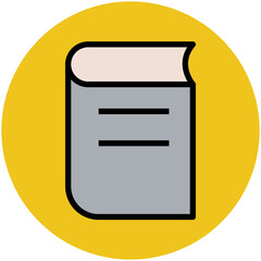 Obraz premium Flat rounded icon of book 