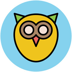 A flat vector design of owl