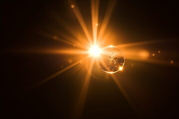Light flare Glowing light explodes Light effect ray shining sun