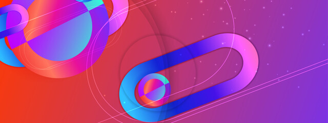 Vector colorful colourful abstract modern banner business background with geometric shapes