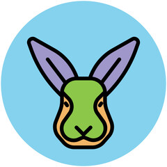 Animals Face Avatar Vector