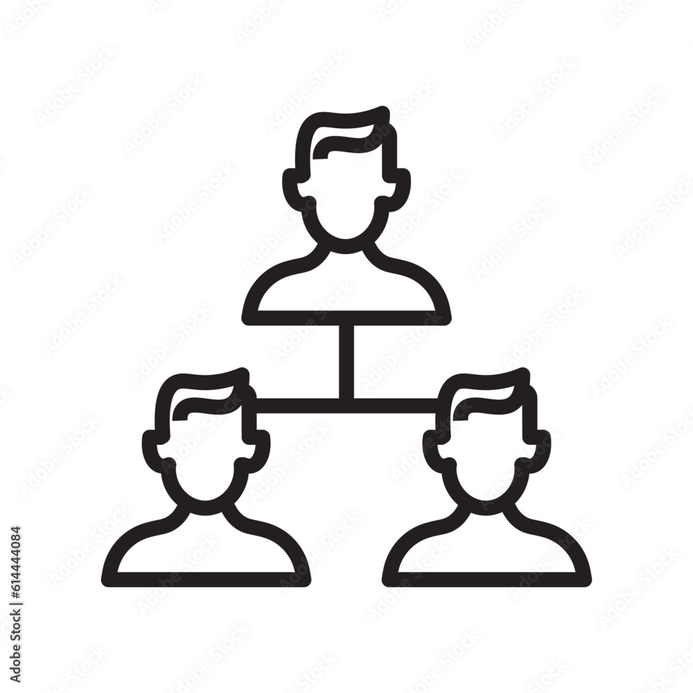 Poster chain of command vector  icon