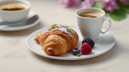 coffee and croissant