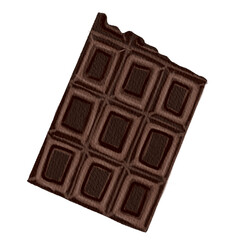 chocolate bar isolated on white