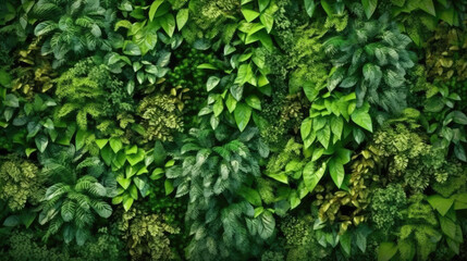 Colorful walls of vegetation