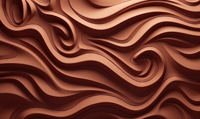 an abstract background with wavy lines and curves in brown and brown tones, as well as a background for a wallpaper or a backdrop.  generative ai