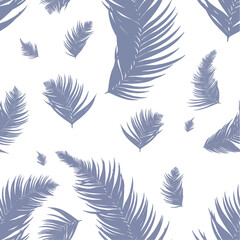 blue pattern with feathers for backgrounds, wallpapers, posters, business cards, clothes, bags, fabrics
