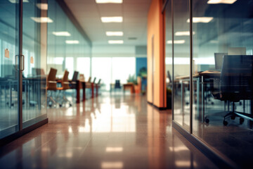 Fototapeta premium Büro mit verschwommenen Hintergrund, Office with blurred background