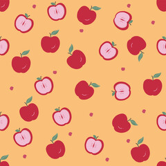 apple pattern natural fruit food background abstract summer organic fresh illustration wallpaper green healthy vector nature texture design sweet seamless vegetarian graphic.