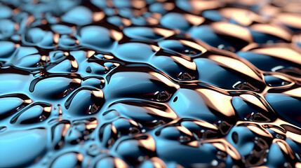 Obraz premium Background. Texture of shiny bubbles of metal, iron, steel. 