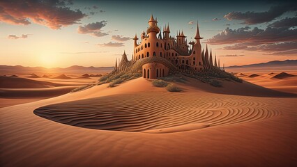 Castello surreale nel deserto