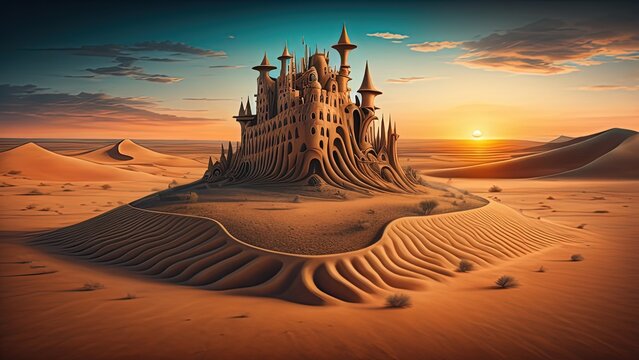 Castello surreale nel deserto