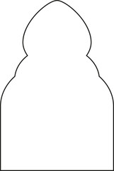 Boho frame arch png illustration modern minimalistic retro aesthetic linear arc portal logo bohemian design element mystical geometric abstract border