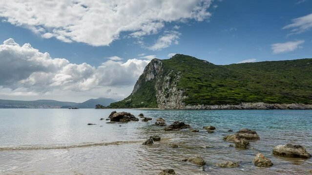 divari beach in the peloponnese, greece