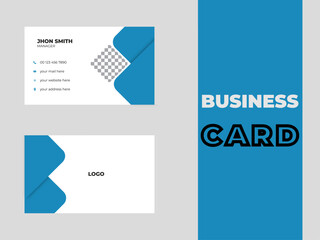 Double-sided creative business card template. 
 Horizontal and vertical layout. Vector illustration. 