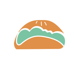 burger hand drawn vector design illustration